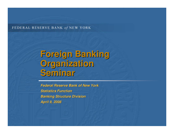 foreign banking foreign banking organization organization