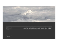 centre for social impact learning event