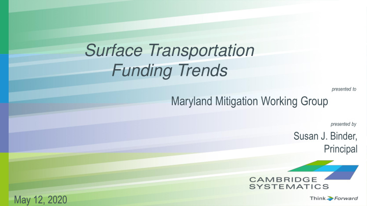 surface transportation funding trends