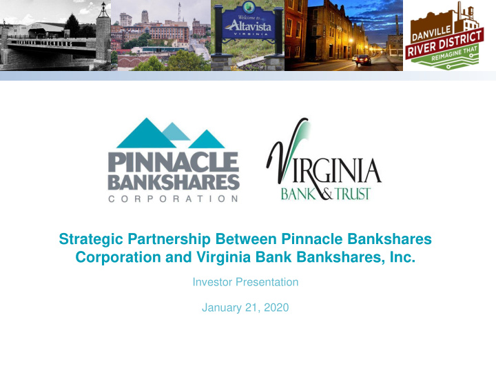 strategic partnership between pinnacle bankshares