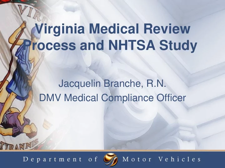 process and nhtsa study
