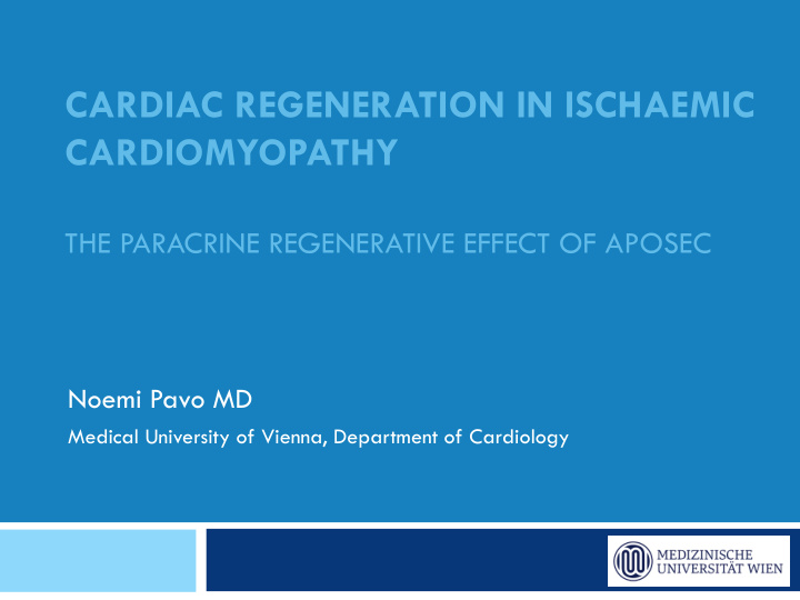 cardiac regeneration in ischaemic cardiomyopathy