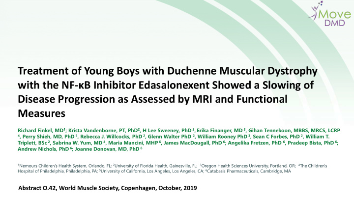 treatment of young boys with duchenne muscular dystrophy