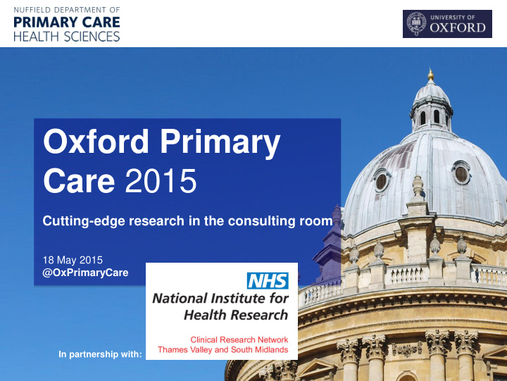 oxford primary care 2015