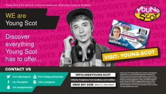 Young Scot  Discover  everything  Young Scot  has to offer...  Young Scot is the national youth