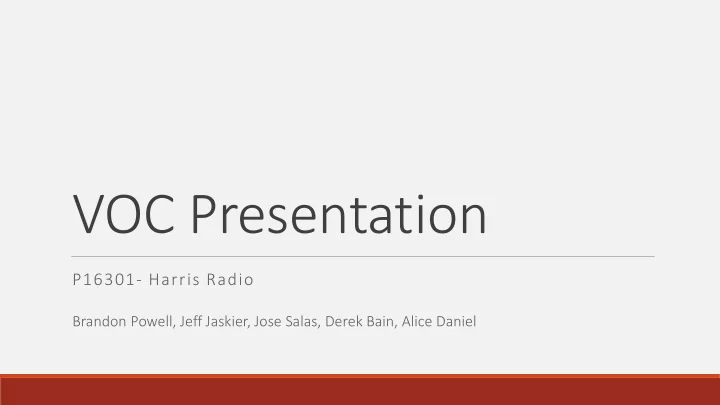 voc presentation