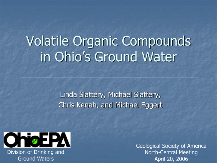 volatile organic compounds