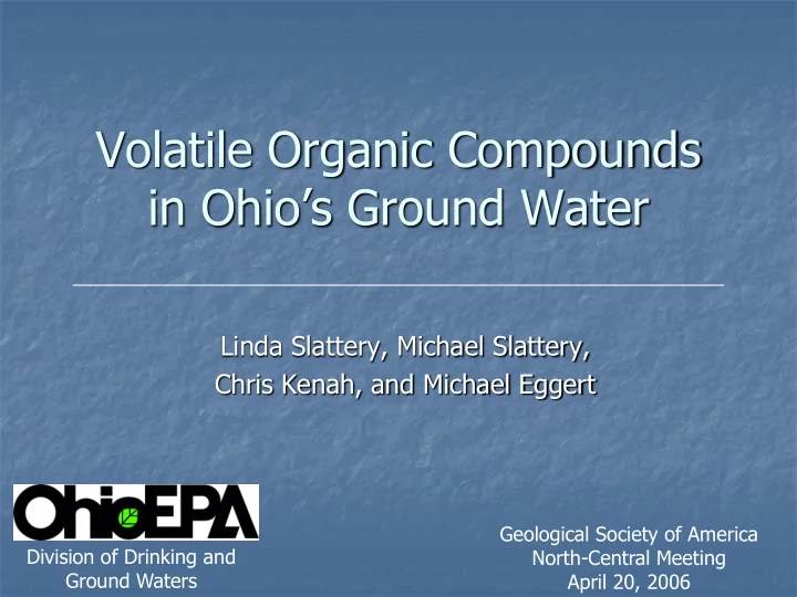 volatile organic compounds