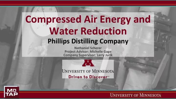 water reduction