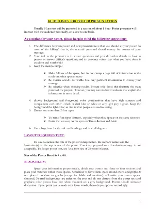 1  Sample Poster Arrangements  The following three images are sample layouts for a poster