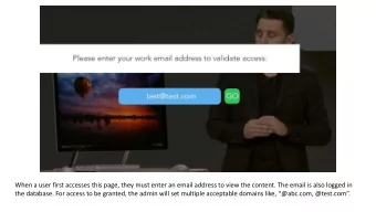 When a user first accesses this page, they must enter an email address to view the content. The