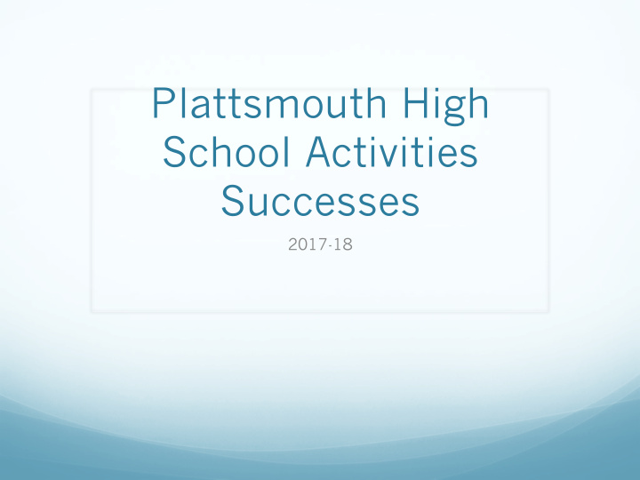 plattsmouth high school activities successes