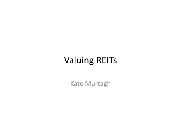 valuing reits