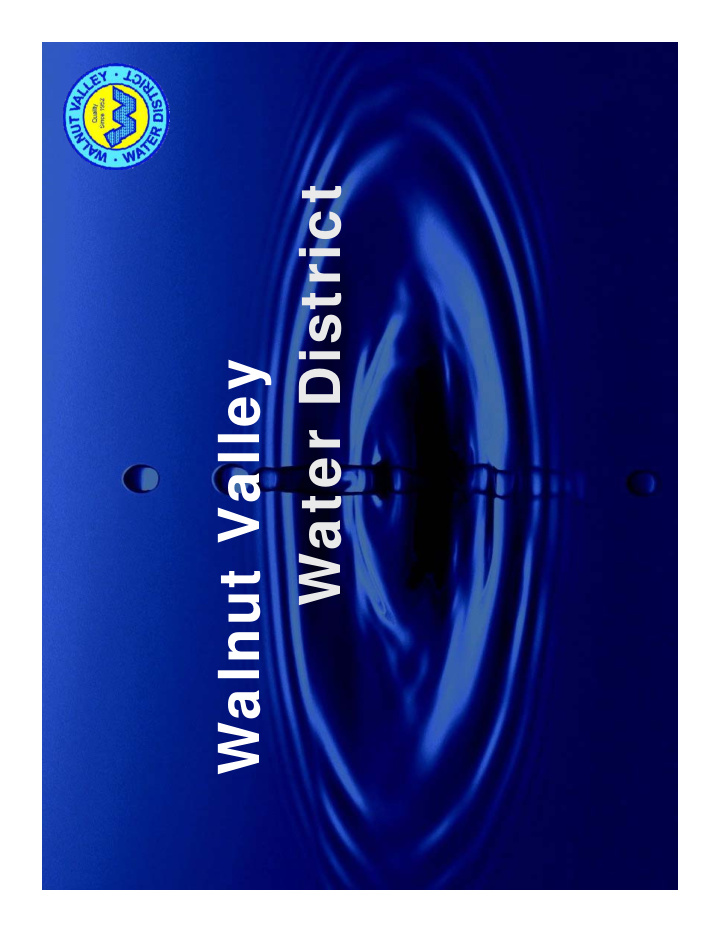 water district walnut valley mission statement