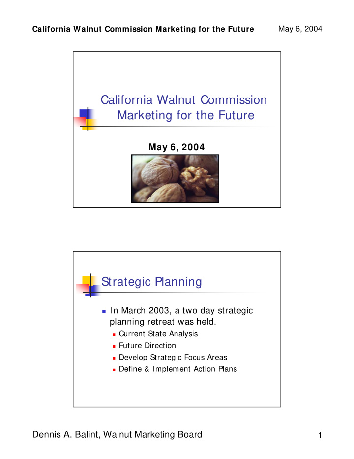 california walnut commission marketing for the future