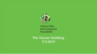 The Durner Building  9/5/2019  The Durner Building  2449 Gilbert Avenue  Estimated Total Project