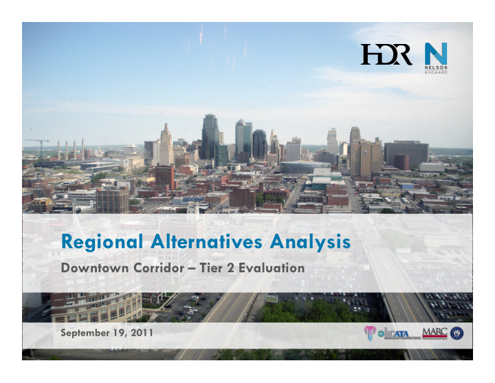 regional alternatives analysis