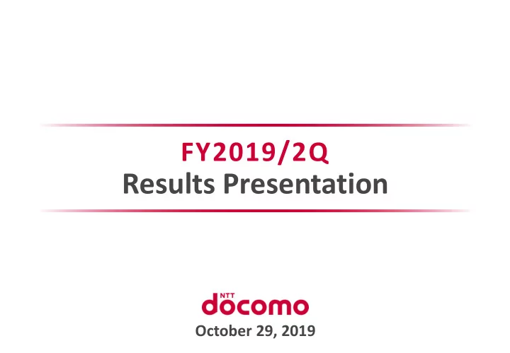 results presentation
