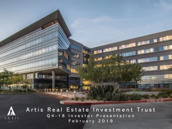 A r t i s  R e a l  E s t a t e  I n v e s t m e n t  T r u s t  Q 4 - 1 8  I n v e s t o r  P r e