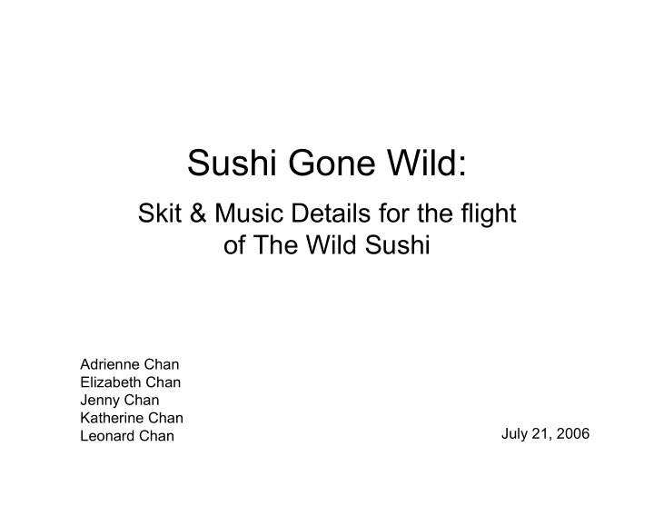 sushi gone wild