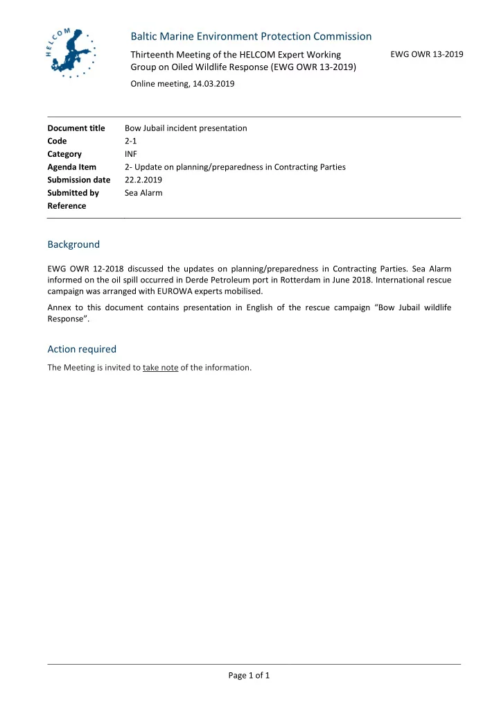 baltic marine environment protection commission
