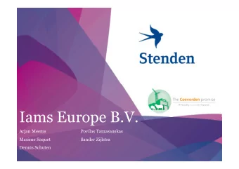 Iams Europe B.V.  Arjan Meems  Povilas Tamasauskas  Maxime Saquet  Sander Zijlstra  Dennis Schuten