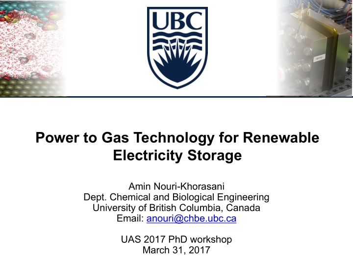 power to gas technology for renewable electricity storage
