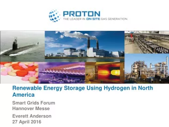 Renewable Energy Storage Using Hydrogen in North  America  Smart Grids Forum  Hannover Messe