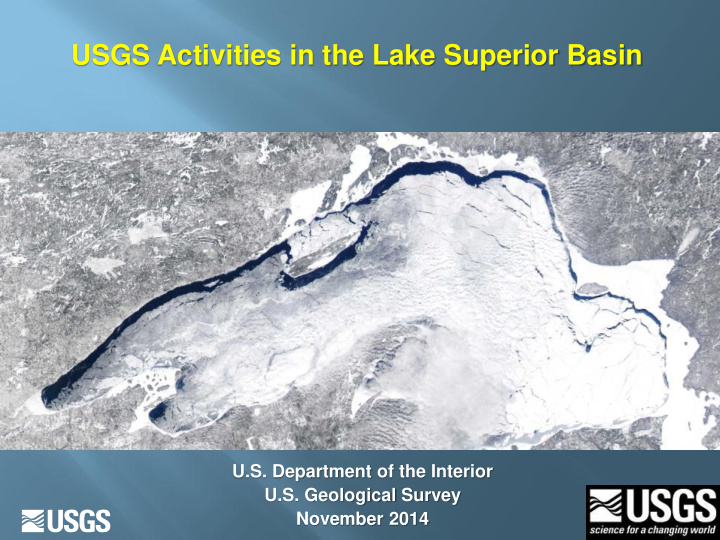 usgs activities in the lake superior basin
