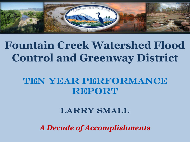 fountain creek watershed flood control and greenway