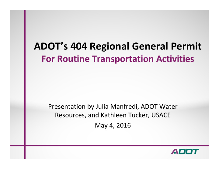 adot s 404 regional general permit