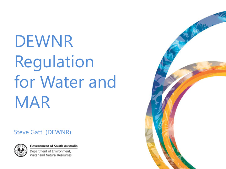 dewnr regulation for water and mar steve gatti dewnr