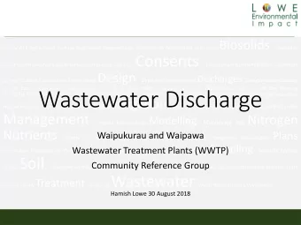 Wastewater Discharge  Feasibility Fieldwork First-flush Fit-for-purpose Flooding Fun Geology Graphs