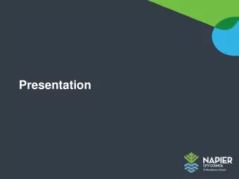 Presentation  Water at a Glance  Water take from Heretaunga Plains aquifer  Water is provided