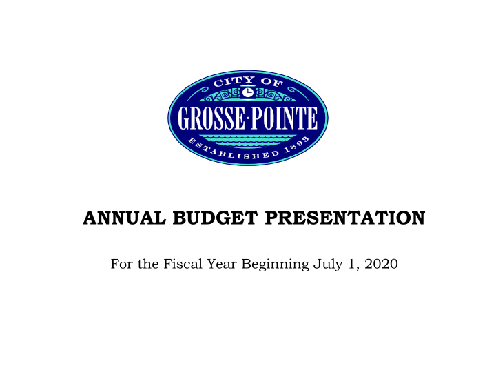 annual budget presentation
