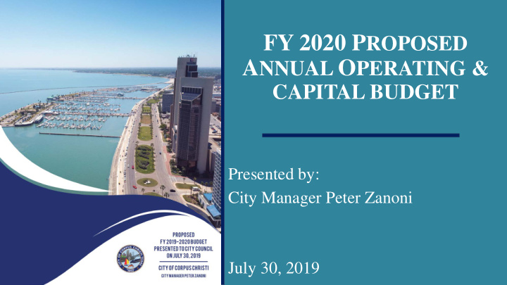 fy 2020 proposed budget summary