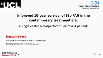 Improved 10-year survival of SSc-PAH in the  contemporary treatment era:  A single centre