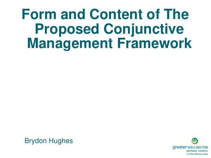 proposed conjunctive