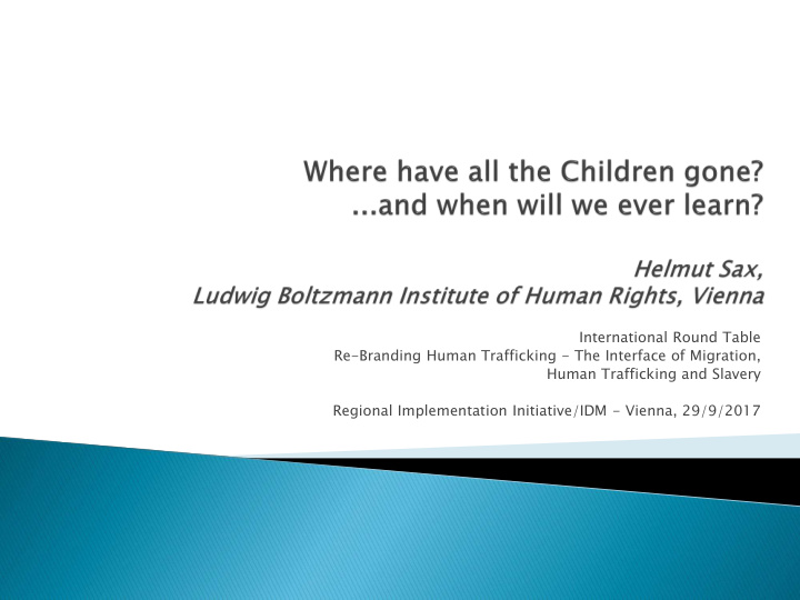 international round table re branding human trafficking