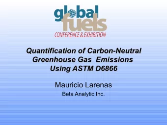 Quantification of Carbon-Neutral  Quantification of Carbon-Neutral  Greenhouse Gas  Emissions