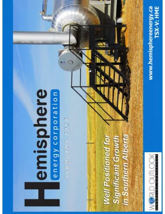 F E B R U A R Y  2 0 1 8  The State of the Crude Oil Market o Prices continue to strengthen o