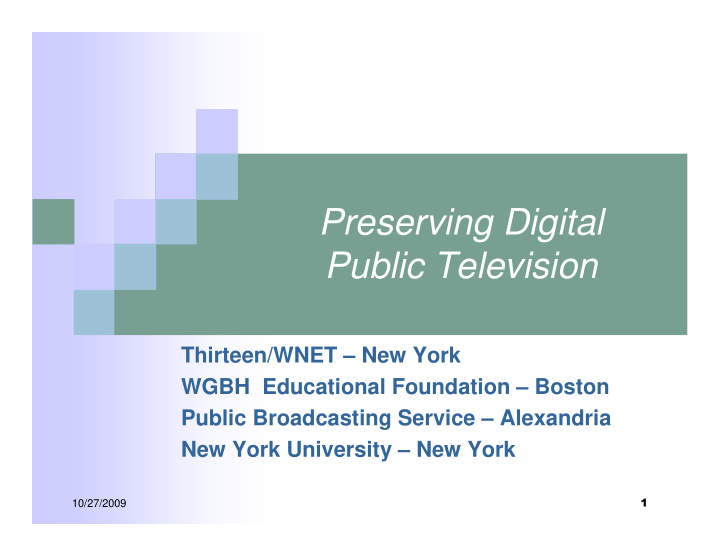 preserving digital public television