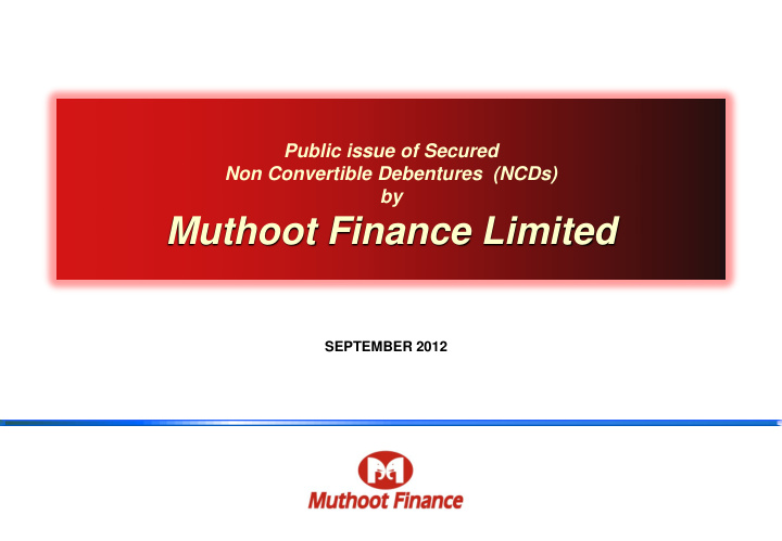 muthoot finance limited
