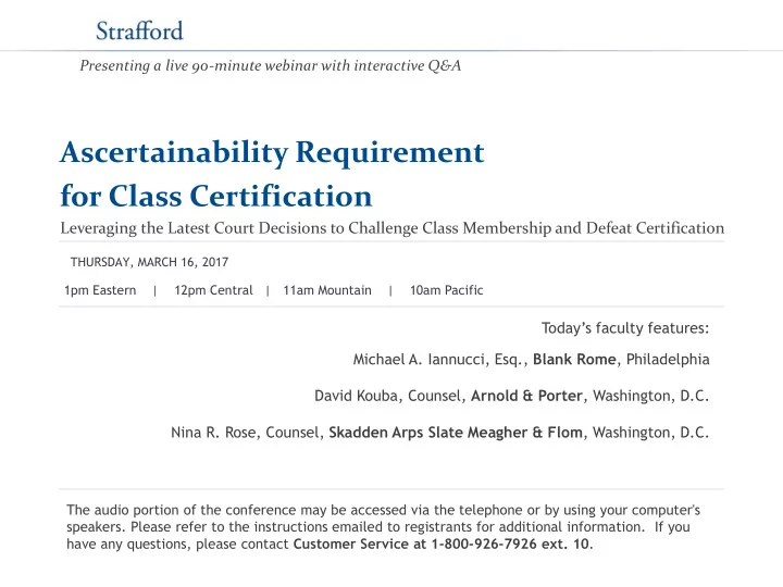 for class certification