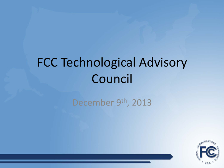 fcc technological advisory council