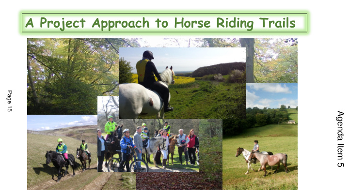 a project approach to horse riding trails