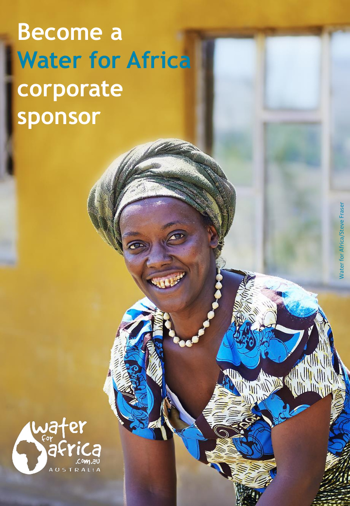 become a water for africa corporate sponsor