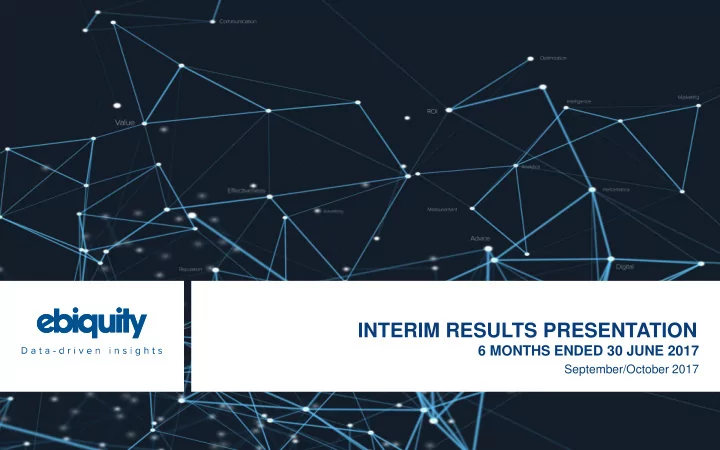 interim results presentation