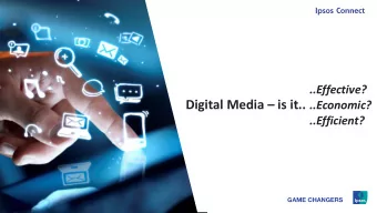 Digital Media  is it..  ..Economic?  ..Efficient?  1  1  Is it Efficient?  Can it deliver large