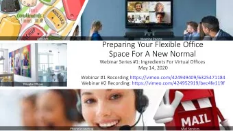 Preparing Your Flexible Office  Space For A New Normal  Webinar Series #1: Ingredients For Virtual